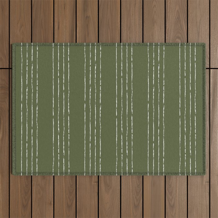 Lines #5 (Moss Green) Outdoor Rug Gallery Image 1