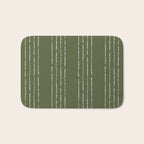 Lines #5 (Moss Green) Bath Mat Gallery Image 1