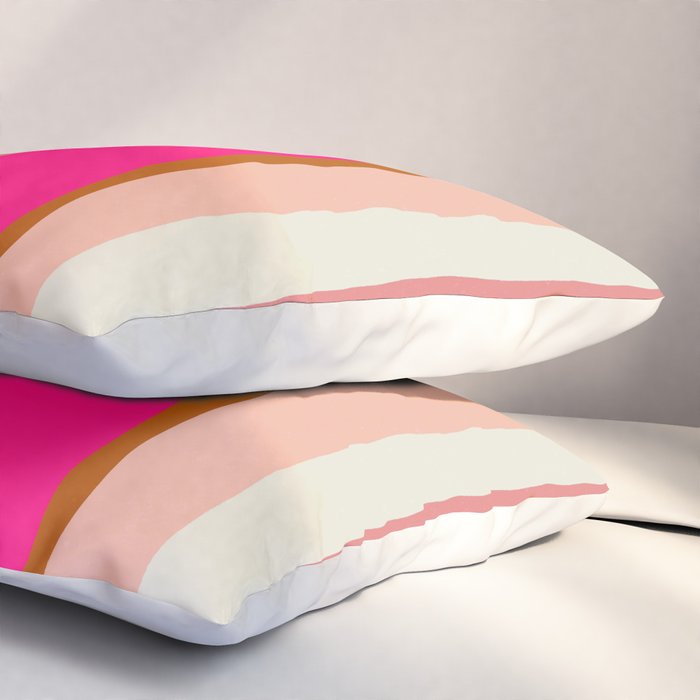 Flamingo Stripes Pillow Sham Gallery Image 3