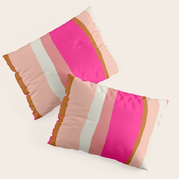 Flamingo Stripes Pillow Sham Gallery Image 3