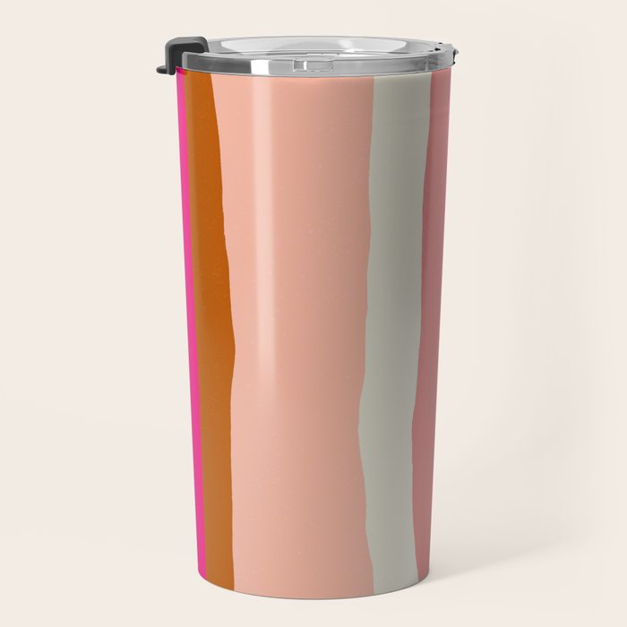 Flamingo Stripes Travel Mug Gallery Image 3