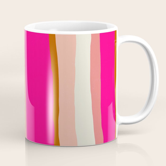 Flamingo Stripes Coffee Mug Gallery Image 1