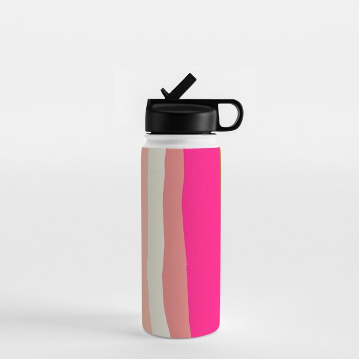 Flamingo Stripes Water Bottle Gallery Image 1