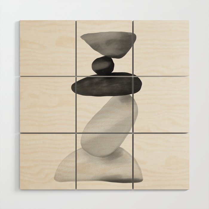 Stones Wood Wall Art Gallery Image 1