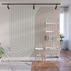 Two Tone Line Curvature LVII Wall Mural Gallery Image 1