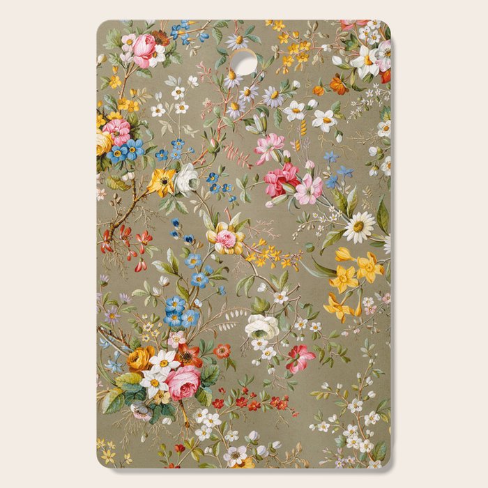 Dreamy Floral Marble End Paper 1788 William Kilburn Cutting Board Gallery Image 1