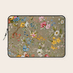 Dreamy Floral Marble End Paper 1788 William Kilburn Laptop Sleeve Gallery Image 1