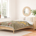 Dreamy Floral Marble End Paper 1788 William Kilburn Duvet Cover Gallery Image 2