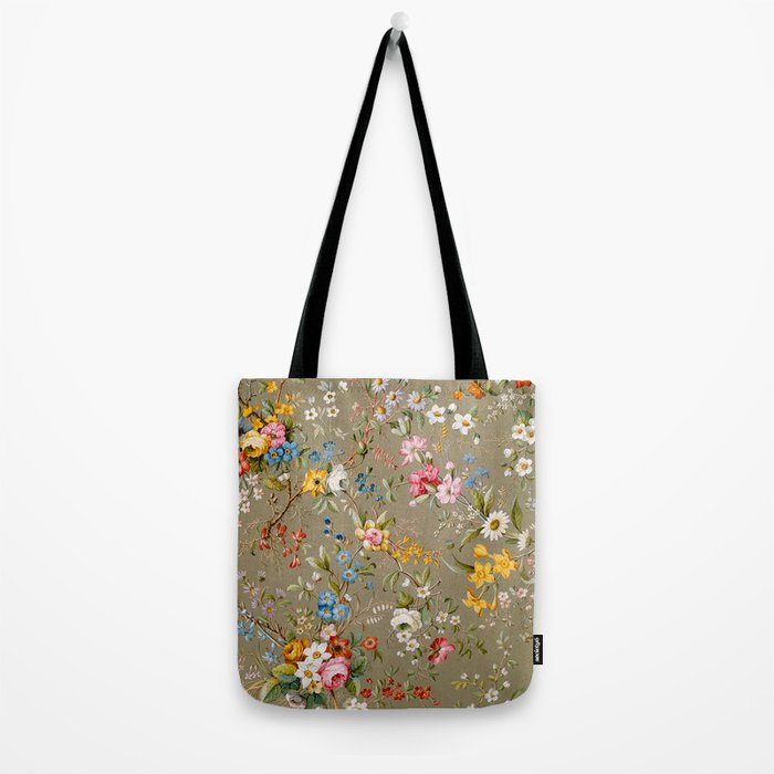 Dreamy Floral Marble End Paper 1788 William Kilburn Tote Bag Gallery Image 2