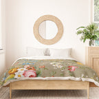 Dreamy Floral Marble End Paper 1788 William Kilburn Duvet Cover Gallery Image 3