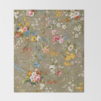Dreamy Floral Marble End Paper 1788 William Kilburn Throw Blanket Gallery Image 2