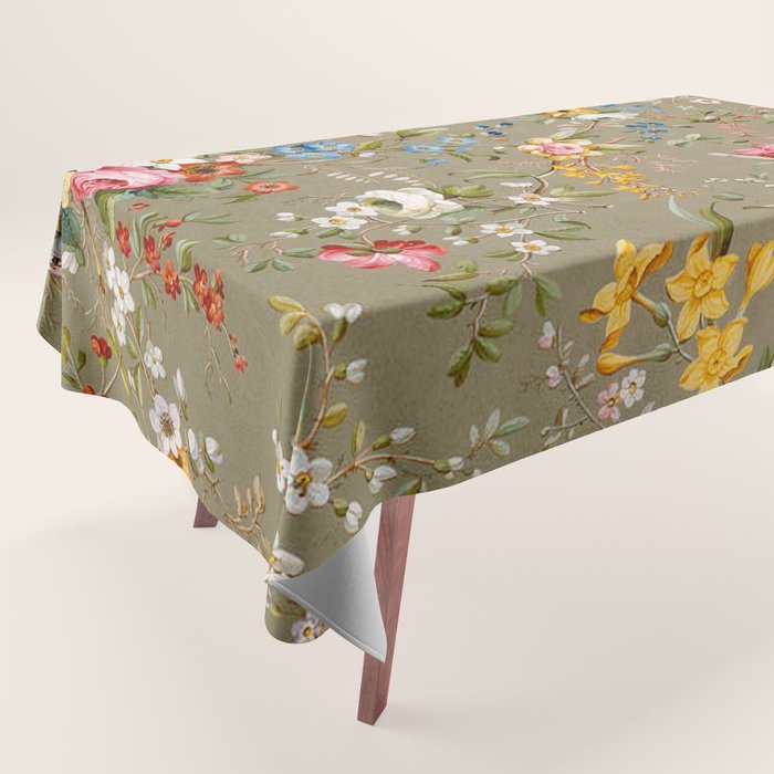 Dreamy Floral Marble End Paper 1788 William Kilburn Tablecloth Gallery Image 1