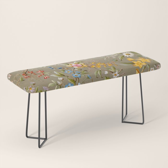 Dreamy Floral Marble End Paper 1788 William Kilburn Bench Gallery Image 1