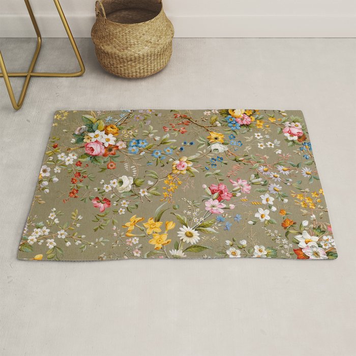 Dreamy Floral Marble End Paper 1788 William Kilburn Rug Gallery Image 1