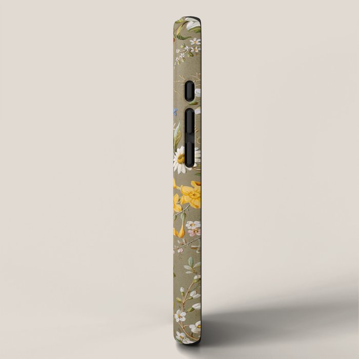 Dreamy Floral Marble End Paper 1788 William Kilburn iPhone Case Gallery Image 2