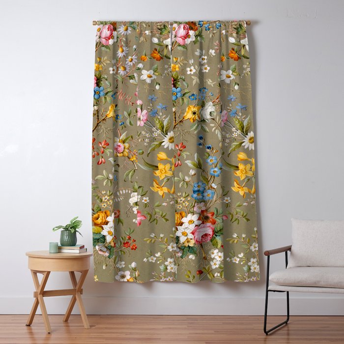 Dreamy Floral Marble End Paper 1788 William Kilburn Window Curtain Gallery Image 1