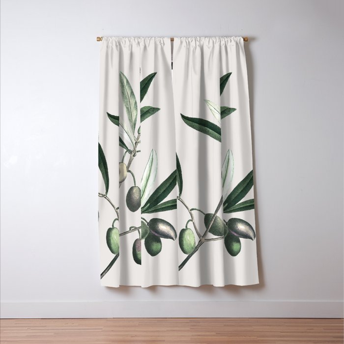 Olive Tree Branch Window Curtain Gallery Image 3