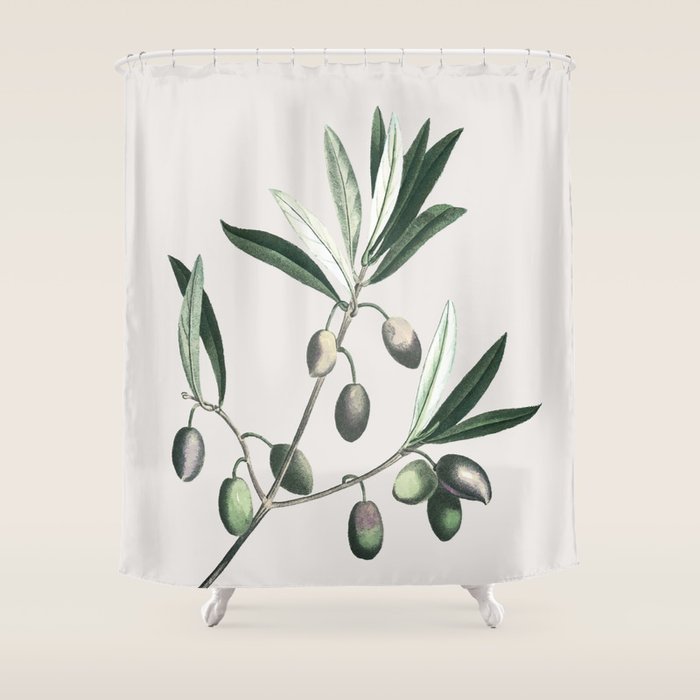 Olive Tree Branch Shower Curtain Gallery Image 1