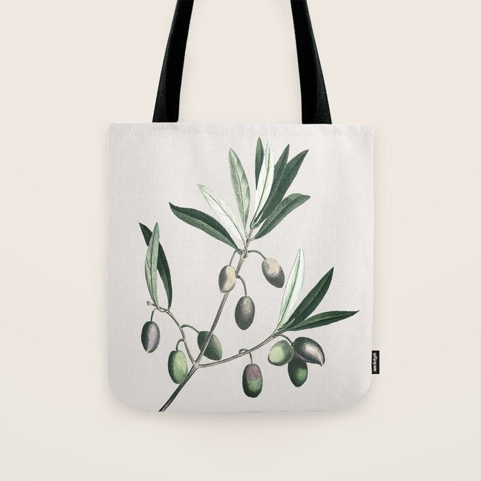 Olive Tree Branch Tote Bag Gallery Image 1