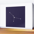 Cancer Zodiac Star Constellation Line Art Dark Purple Wall Mural Gallery Image 2