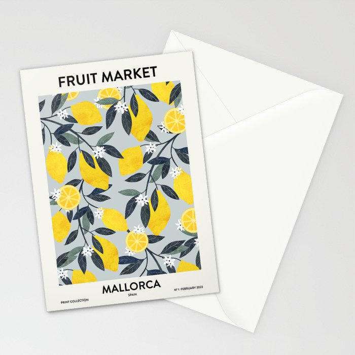 Fruit market retro Mallorca inspiration Stationery Card Gallery Image 2