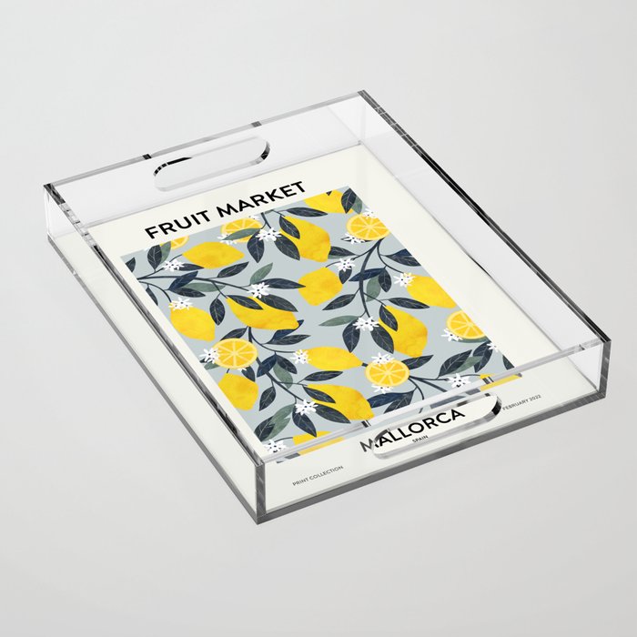 Fruit market retro Mallorca inspiration Acrylic Tray Gallery Image 1