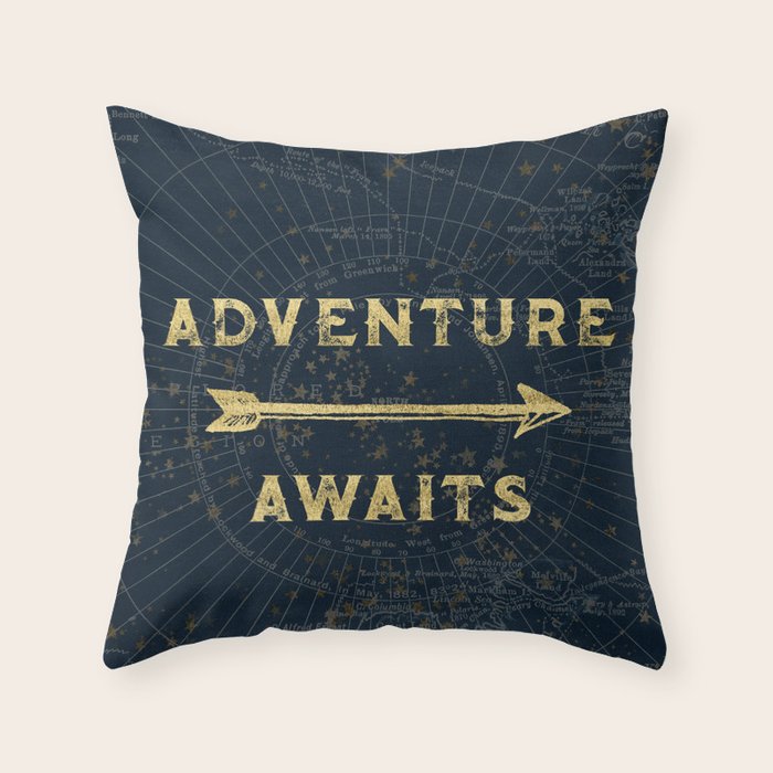 Adventure Awaits Throw Pillow Gallery Image 6