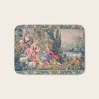 Antique Aubusson French Tapestry Romantic Garden Bath Mat Gallery Image 1