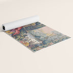 Antique Aubusson French Tapestry Romantic Garden Yoga Mat Gallery Image 2
