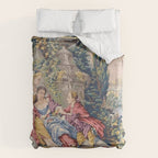 Antique Aubusson French Tapestry Romantic Garden Duvet Cover Gallery Image 6
