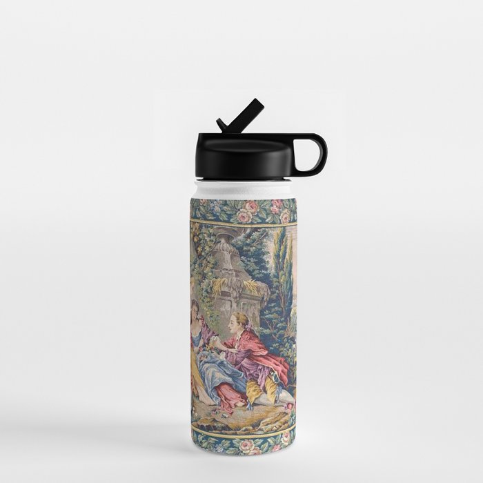 Antique Aubusson French Tapestry Romantic Garden Water Bottle Gallery Image 1