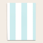 Duck Egg Pale Aqua Blue and White Wide Vertical Cabana Tent Stripe Notebook Gallery Image 4