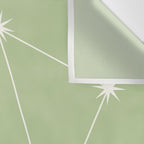 Libra Zodiac Star Constellation Line Art Soft Green Wall Tapestry Gallery Image 3