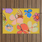 VINTAGE GARDEN YELLOW Outdoor Rug Gallery Image 1