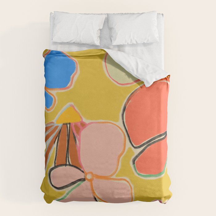 VINTAGE GARDEN YELLOW Duvet Cover Gallery Image 6