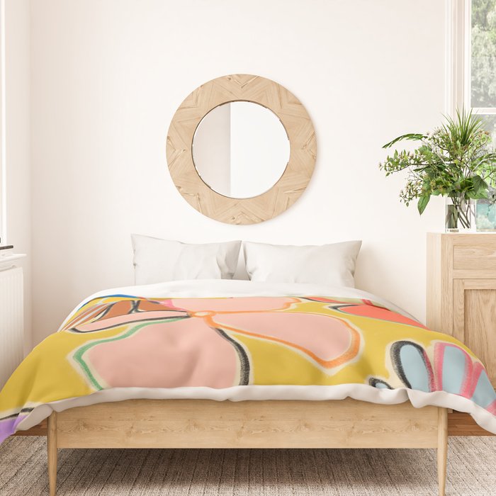 VINTAGE GARDEN YELLOW Duvet Cover Gallery Image 3