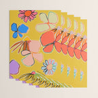 VINTAGE GARDEN YELLOW Wrapping Paper Gallery Image 3
