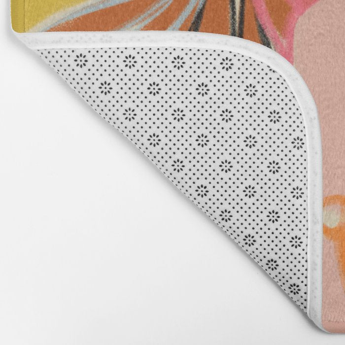 VINTAGE GARDEN YELLOW Bath Mat Gallery Image 2