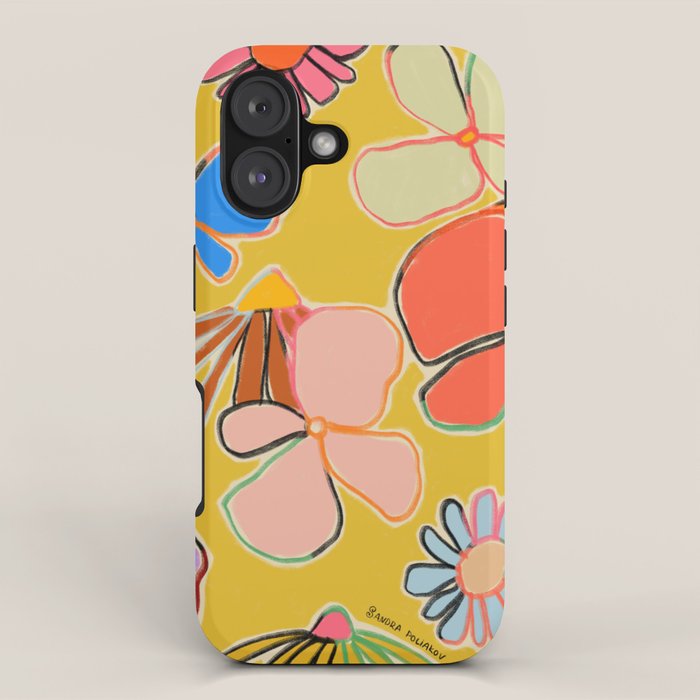 VINTAGE GARDEN YELLOW iPhone Case Gallery Image 1