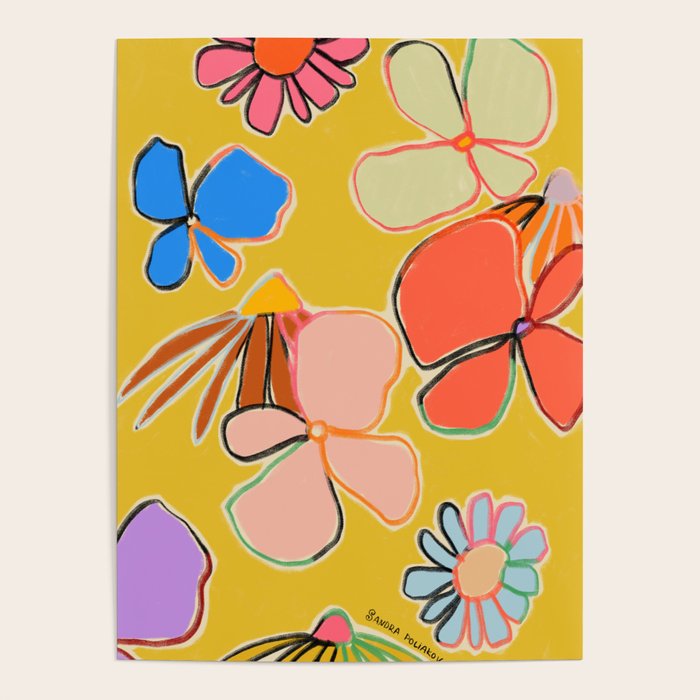 VINTAGE GARDEN YELLOW Poster Gallery Image 4