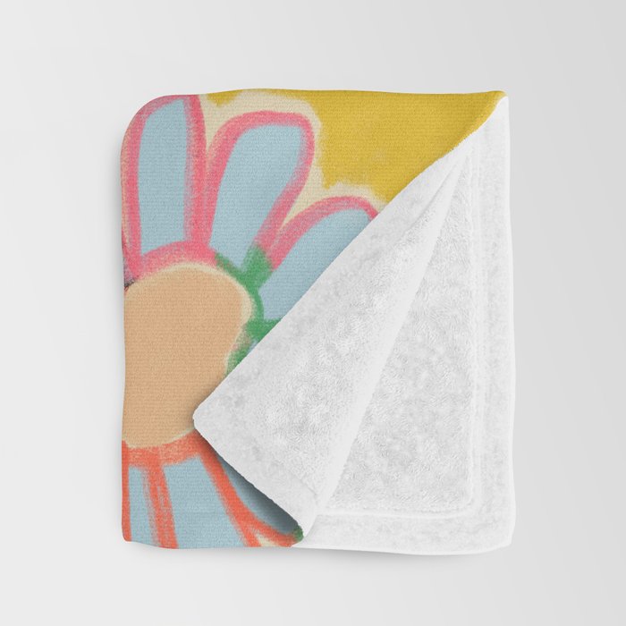 VINTAGE GARDEN YELLOW Throw Blanket Gallery Image 3