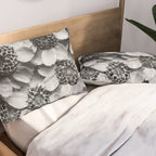 Yarrow flower blossoms vintage black and white photograph by Karl Blossfeldt   Pillow Sham Gallery Image 2