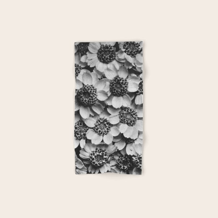 Yarrow flower blossoms vintage black and white photograph by Karl Blossfeldt   Bath Towel Gallery Image 1
