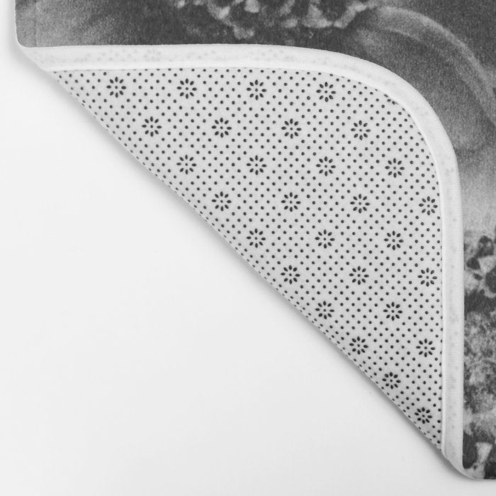 Yarrow flower blossoms vintage black and white photograph by Karl Blossfeldt   Bath Mat Gallery Image 2