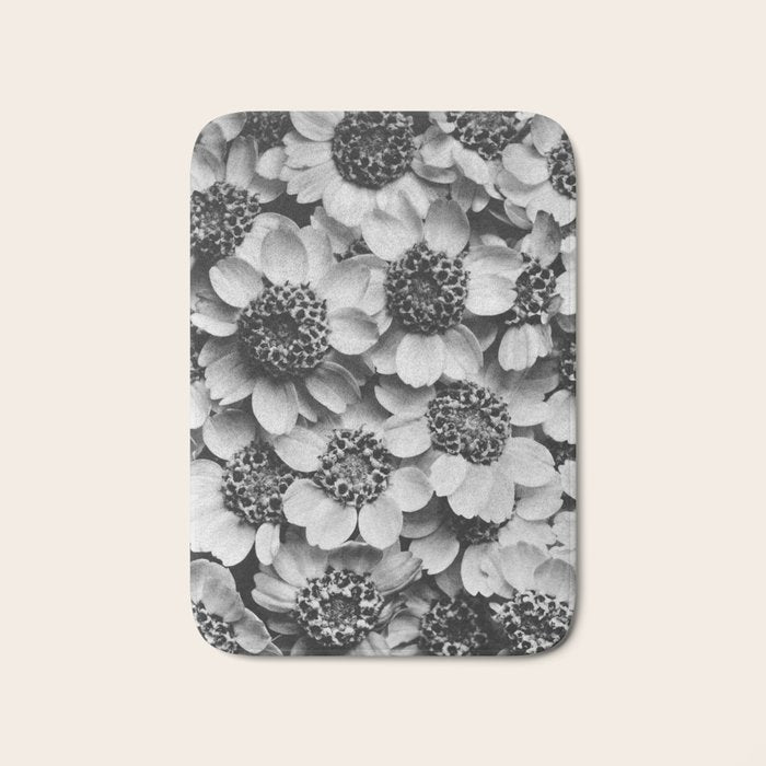 Yarrow flower blossoms vintage black and white photograph by Karl Blossfeldt   Bath Mat Gallery Image 1