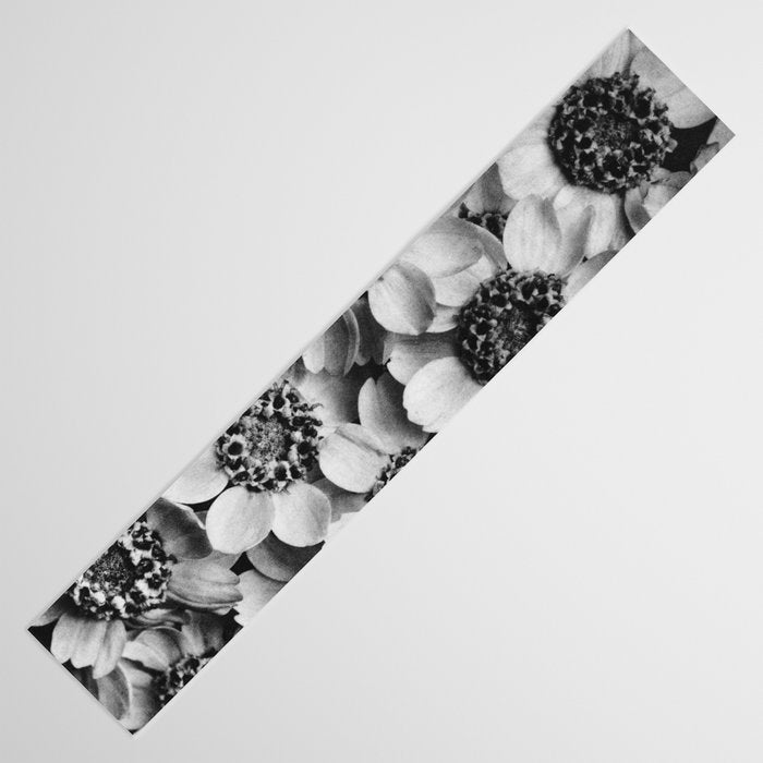 Yarrow flower blossoms vintage black and white photograph by Karl Blossfeldt   Table Runner Gallery Image 3