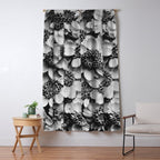 Yarrow flower blossoms vintage black and white photograph by Karl Blossfeldt   Window Curtain Gallery Image 5