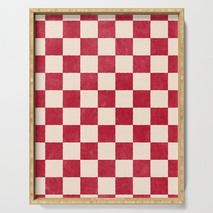 CHECKER - 001 - Tomato Serving Tray Gallery Image 1