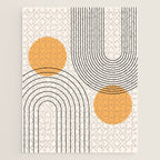Mid Century Modern Geometric 70 (Rainbow and Sun Abstraction) Jigsaw Puzzle Gallery Image 1