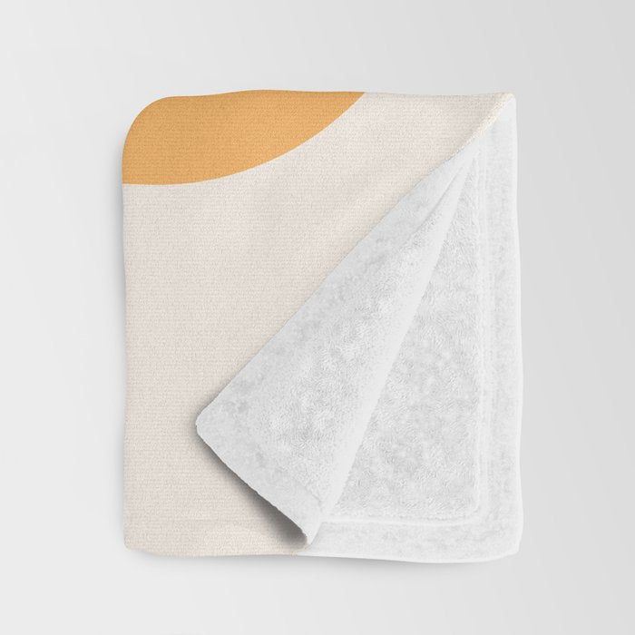 Mid Century Modern Geometric 70 (Rainbow and Sun Abstraction) Throw Blanket Gallery Image 3